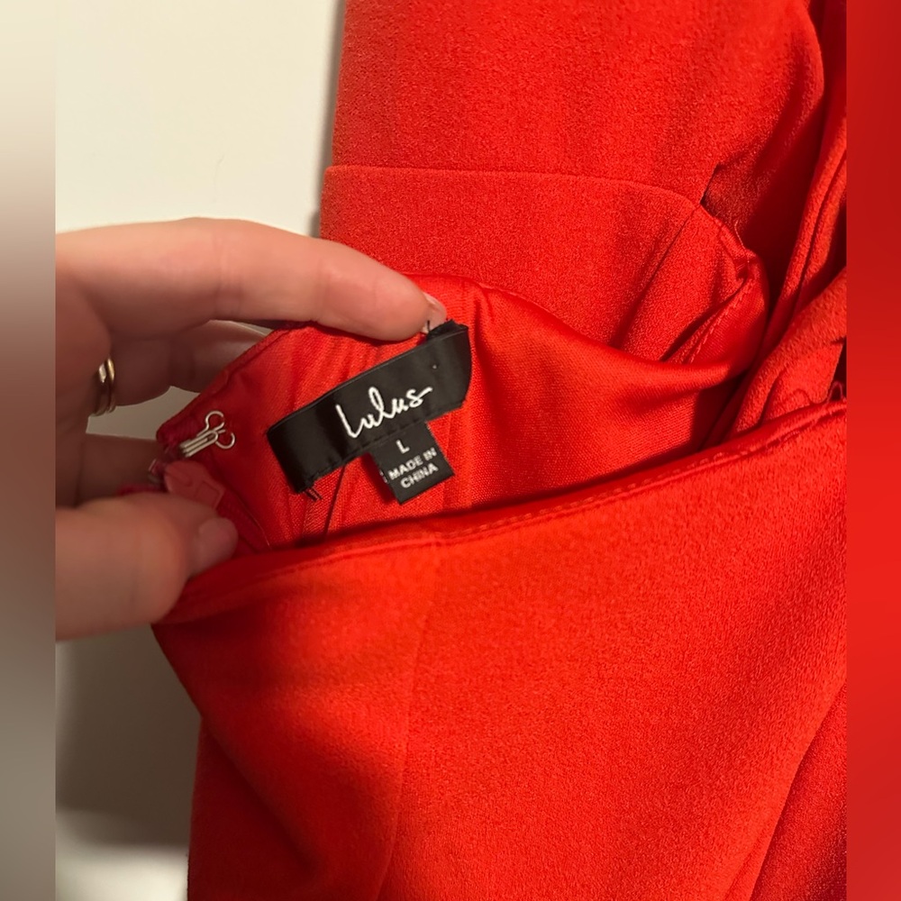 Lulus red gown!